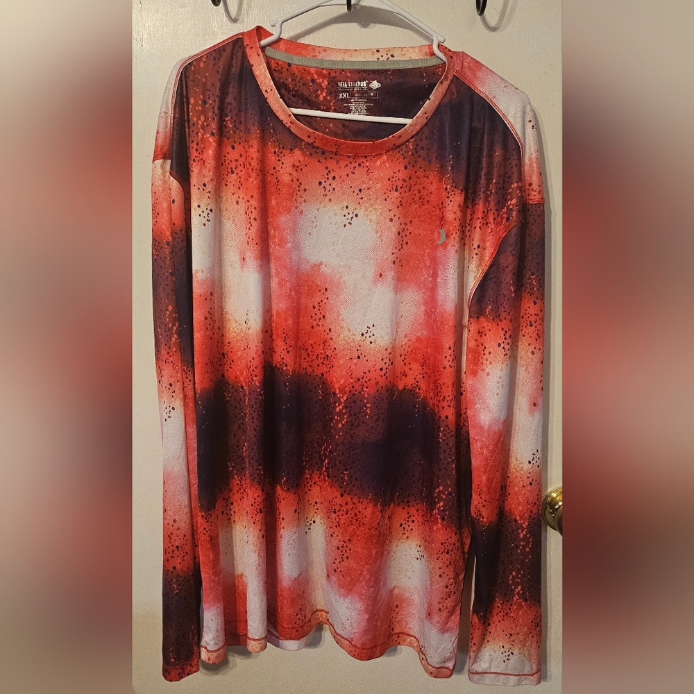 Reel Legends Red and Black Oversized Graphic Tee